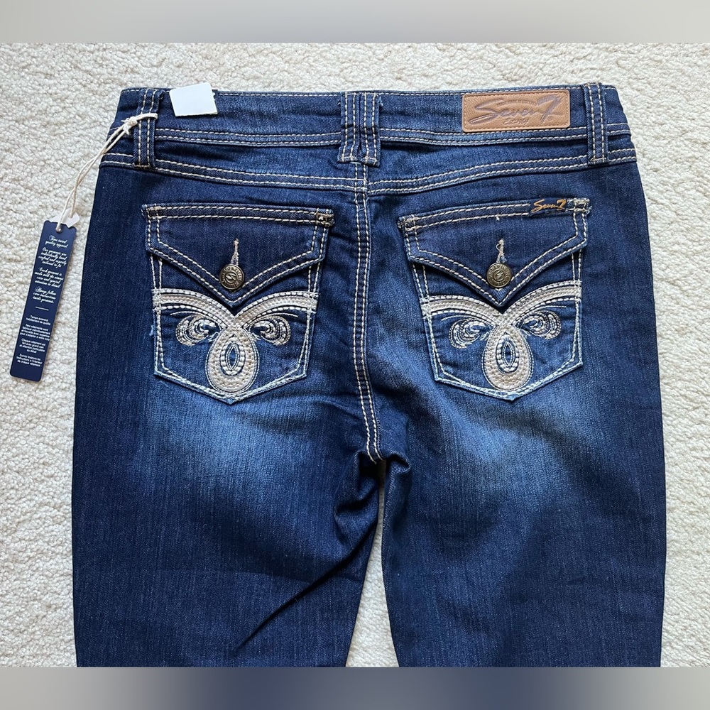 Seven 7 bootcut blue jeans, size 6, brand new with tags